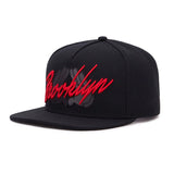 Trendy flat brimmed hat brooklyn men's and women's adjustable
