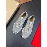 Louboutin-style red bottom shoes cl red bottom shoes men's fly woven patchwork genuine leather sneakers casualcasual breathable tie backlow ankleexport men's shoes