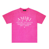 Amiri Washed Distressed T Shirt Printed Trendy Pure Cotton