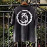 Men Vintage T-Shirts SAINT MICHAEL "Nirvana Rebirth" Washed Black