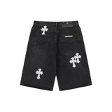 Chrome Heart Shorts Summer Denim Shorts