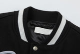 Off White Jacket Spring and Autumn OW Splicing Letter Pattern Baseball Jacket Jacket