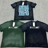 Mens Vintage T-Shirts FARFROMWHAT Washed and Old Splashed Lnk T-shirts