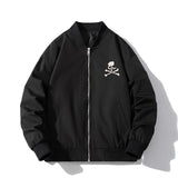 Mens Vintage Jackets Dark Baseball Uniform Bomber Jacket