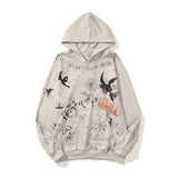 Kanye West Sunday Service Hoodie Graffiti Angel Vintage Make Old Ripped Terry Hoodie