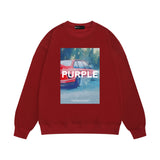 Purple Brand Sweatshirt Loose Crew Neck Sweater