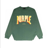 Purple Brand Long Sleeve T-Shirt Fashion Loose Long Sleeve Top