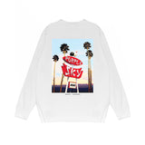 Purple Brand Long Sleeve T-Shirt Fashion Loose Long Sleeve Top