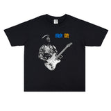 Rock Star T Shirt Bruce King Batty Cover Printed Pure Cotton Loose T-shirt Men's and Women's Fashion Short Sleeve