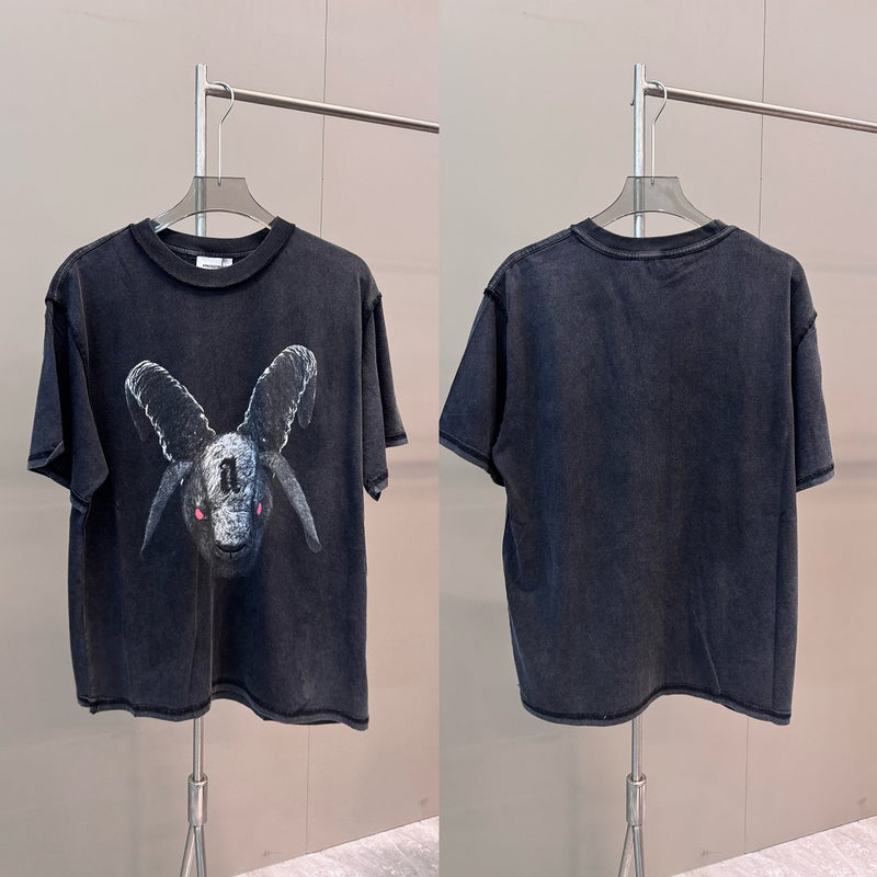 Men Vintage T-Shirts "Angry Capricorn" Arnodefrance Tee
