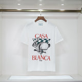 Casablanca T Shirts Fashion Casual Crew Neck Rabbit Print Tee