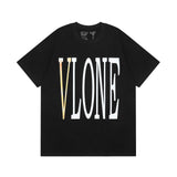 Vlone T Shirt Spring/Summer Pattern Crew Neck Pullover