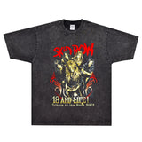 Rock Star T Shirt Skid Row 18 and Life T-shirt Poor Street Band Loose Vintage Short Sleeve