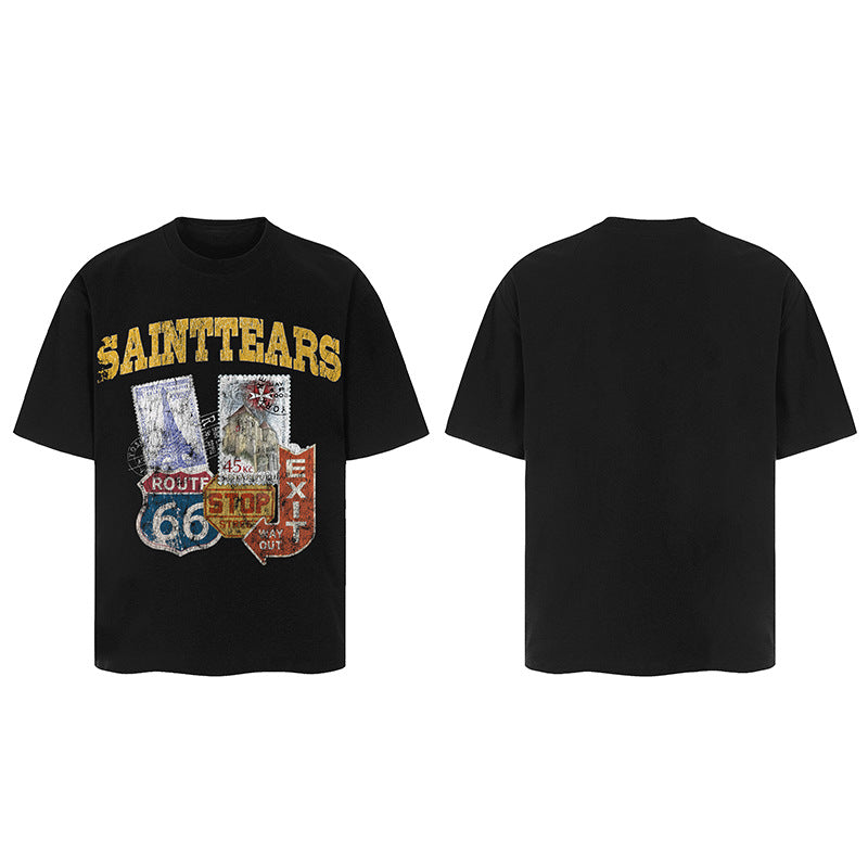 Men Vintage T-Shirts Saint Michael Tee Saint Tears