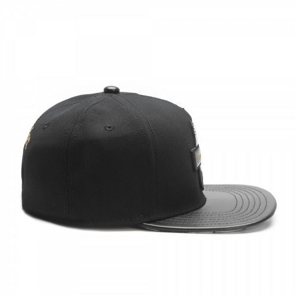 Trendy flat brimmed hat sinner cap black prayer