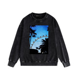 Purple Brand Distressed Sweatshirt Retro Vintage Crew Neck Sweater