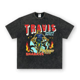 Vintage T-shirts BREAKSILENCE Washed and old printed short-sleeved T-shirts