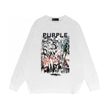 Purple Brand Long Sleeve T-Shirt Fashion Loose Long Sleeve Top
