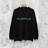 Purple Brand Long Sleeve T-Shirt Fashion Loose Long Sleeve Top