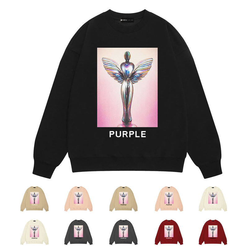 Purple Brand Sweatshirt Loose Crew Neck Sweater