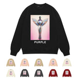 Purple Brand Sweatshirt Loose Crew Neck Sweater