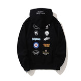 Bathing Ape Hoodie Skull Ape Man Letter Print Hooded Pullover Kangaroo Sweater