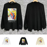 Purple Brand Long Sleeve T-Shirt Fashion Loose Long Sleeve Top