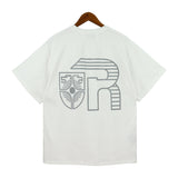 Rhude T Shirt Micro Label Letter Logo Line Pattern Short Sleeve T-Shirt Loose