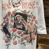 Men Vintage T-Shirts vintage Guns Band Printed Short Sleeves Loose American
