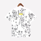 Denim Tears Shirt Full Graffiti Print Short Sleeve T-Shirt