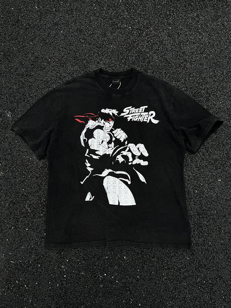 Men Vintage T-Shirts "Street Fighter" Saint Michael T-Shirt