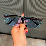 Trendy punk glasses y2k flame sunglasses