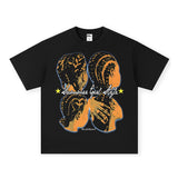 Vintage T-shirts Printed Short Sleeve T-Shirt Loose