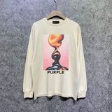 Purple Brand Long Sleeve T-Shirt Fashion Loose Long Sleeve Top