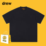 Drew T Shirts Short Sleeve T-shirt Smiley Face Letter Print