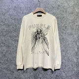 Purple Brand Long Sleeve T-Shirt Fashion Loose Long Sleeve Top