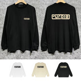 Purple Brand Long Sleeve T-Shirt Fashion Loose Long Sleeve Top
