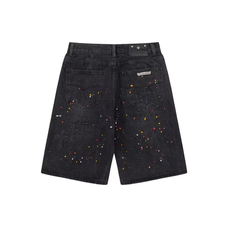 Chrome Heart Shorts Summer Denim Shorts