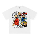 Vintage T-shirts Short Sleeve T-Shirts Washed and Old Prints