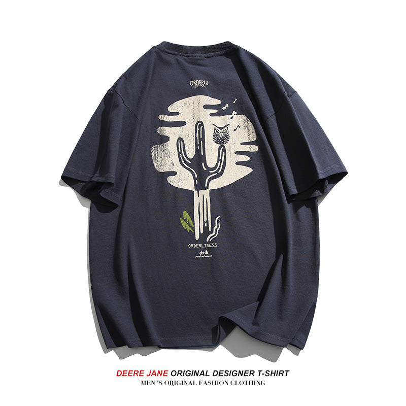 Men's T-Shirts Short-Sleeved T-shirt Men's Summer Loose All-Match Casual