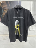 Men Vintage T-Shirts Saint Michael "PREPARE TO ASCEND... " Washed Black T-Shirts