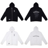 CHH Chrome Heart Hoodie Chrome Heart Sanskrit embroidered hooded zip-up sweater