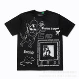 ERD T Shirts Summer Comic Print Short Sleeve