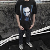 Men Vintage T-Shirts Marilyn Manson Short Sleeve High Street Old Vintage Casual