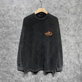 Purple Brand Distressed Long Sleeve Shirt Fashion Distressed Loose Long-sleeved Top