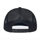 Trendy flat brimmed hat breathable mesh