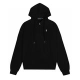 Ralph Lauren Coat Ralph Lauren Pony Embroidered Half Zip Cardigan Hooded