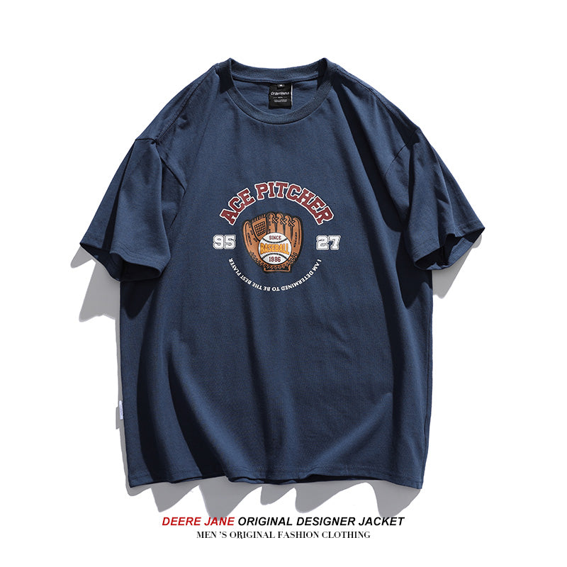 Men T-Shirts Summer Short Sleeve T-shirt Men American Style Loose Half Sleeve