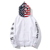 Bathing Ape Hoodie Zip Shark Hooded Cardigan Sweater Jacket