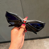 Trendy punk glasses y2k epoxy shark teeth special shape